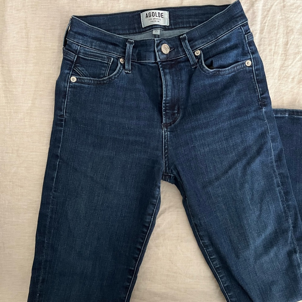 Agolde Blue Skinny Jeans with Modern Cut